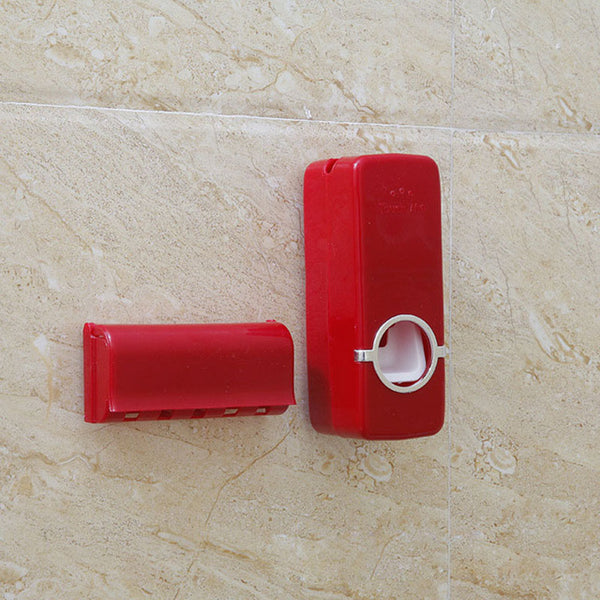 Bathroom Set Tooth Brush Holder Automatic Toothpaste Dispenser - AliTecq